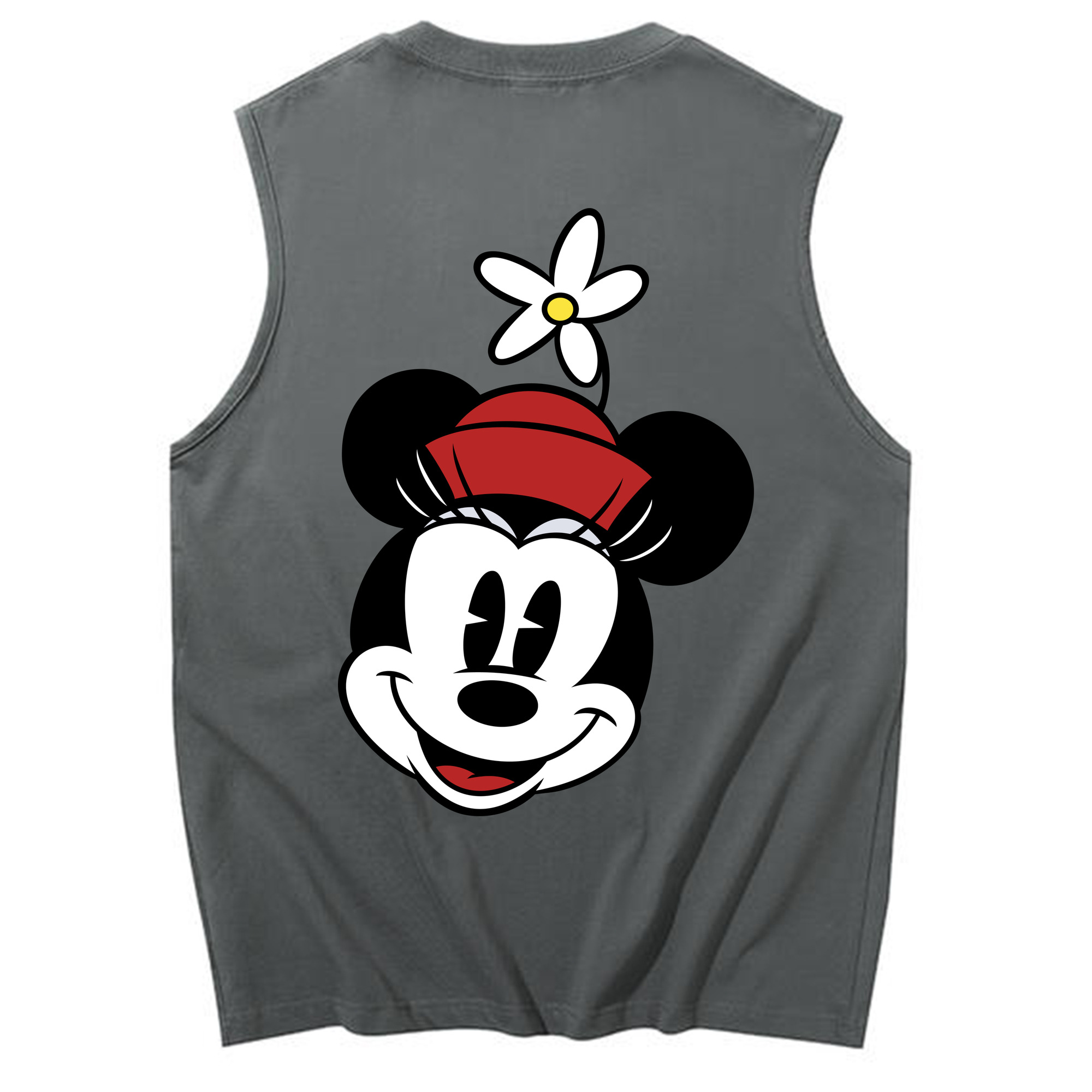 ミッキーマウス Mickey Mouse コットン100％タンクトップ（背面プリント）
